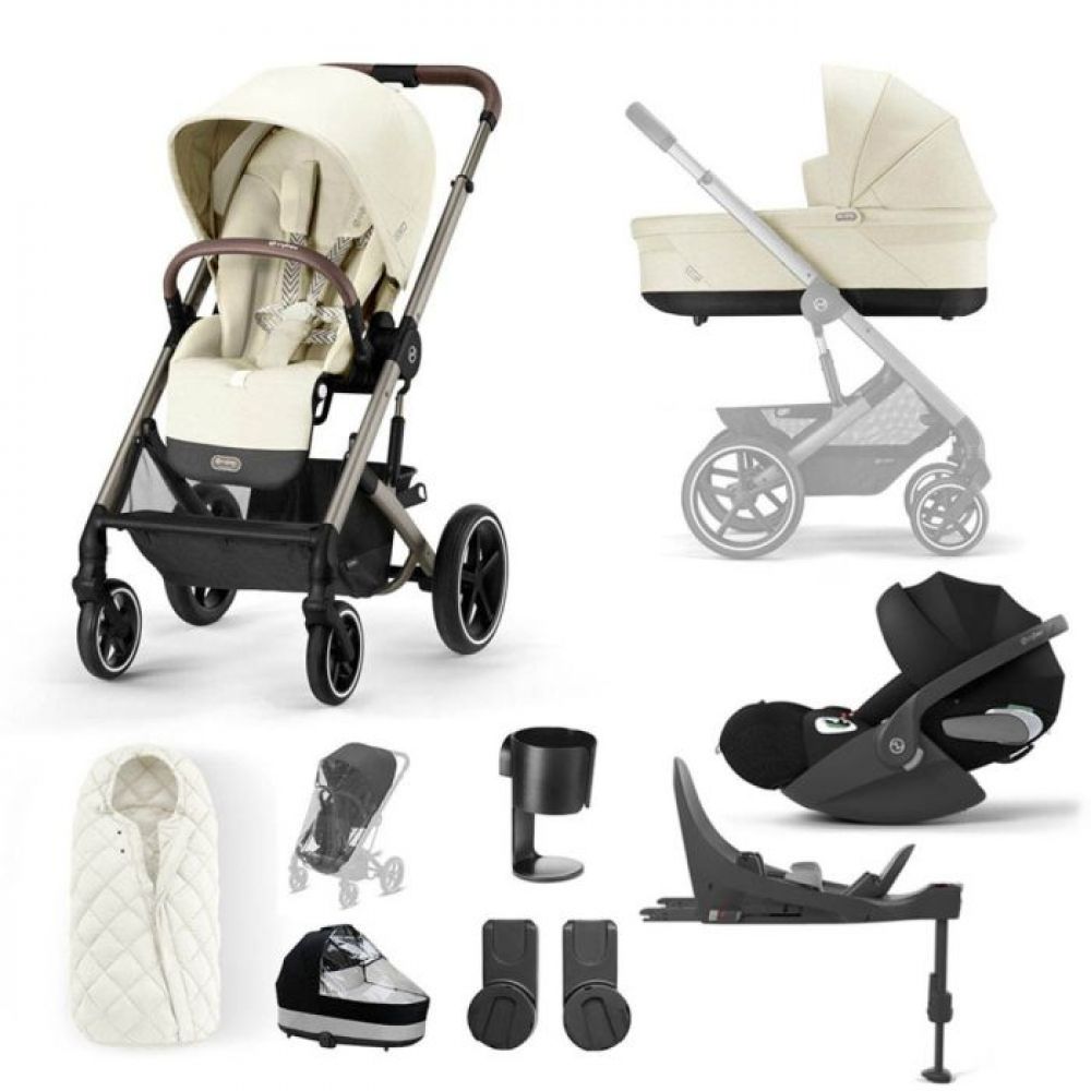 Cybex Balios S Lux "Seashell Beige" - 10 Piece Bundle